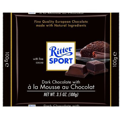 Ritter Sport Bars Dark Chocolate Mousse
