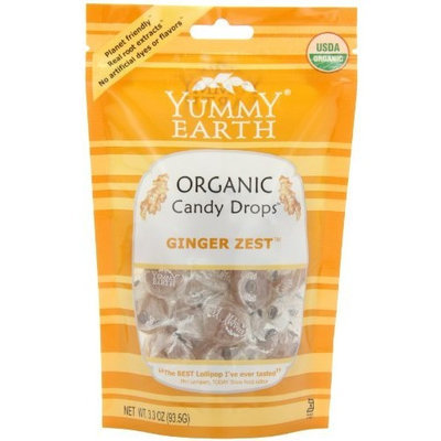 Yummyearth YumEarth Organic Ginger Zest Drops, 3.3 Ounce Pouches (Pack of 6)