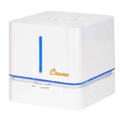 Crane USA Cube Ultrasonic Cool Mist Humidifier, 0.5 Gallon, White, 1 ea