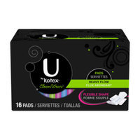 U by Kotex CleanWear Ultra Thin Heavy Flow Pads with Wings, 16 ct.