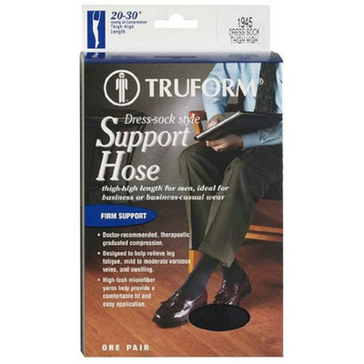 Truform Men Thigh High (20-30 mm) Support Hose w/ Silicone Stay-Up Top