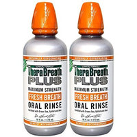 Dr. Katz TheraBreath PLUS Professional Formula Fresh Breath Oral Rinse - Extra Strength, 16 Ounce (Pack of 2)