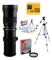 Opteka 420-800mm f/8.3 HD Telephoto Zoom Lens with UV Filter and 54