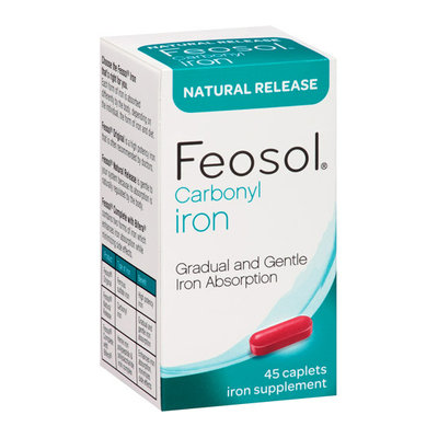 Feosol Natural Release Carbonyl Iron Supplement Caplets