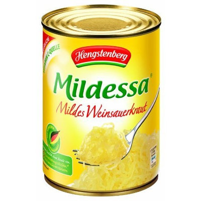 Hengstenberg Mildessa Mild German Wine Sauerkraut, 19.4-Ounce Tins (Pack of 12)