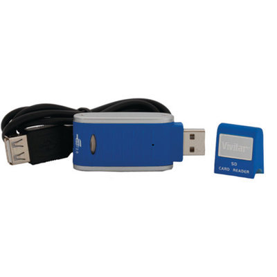Vivitar VIVITAR VIV-RW-3000-BLU SDHC (TM) Card Reader (Blue) VIVRW3000BLU