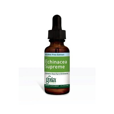 Gaia Herbs Echinacea Supreme, Alcohol-Free, 1-Ounce Bottle (Pack of 2)