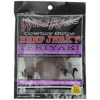 Wild Ride Beef Jerky Cowboy Strips, Teriyaki , 1.8-Ounce Bags (Pack of 6)
