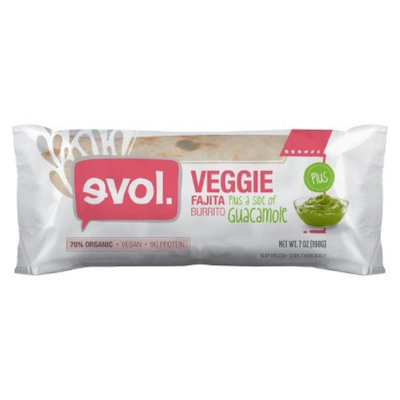 Evol Veggie Fajita and Guacamole Burrito