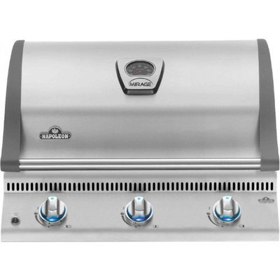 Napoleon BILEX485NSS Built In Mirage/Lex Natural Gas Grill with 675 Sq. In. 48 000 Total BTUs 3 Burners JETFIRE Ignition System and i-GLOW Backlit Technology in