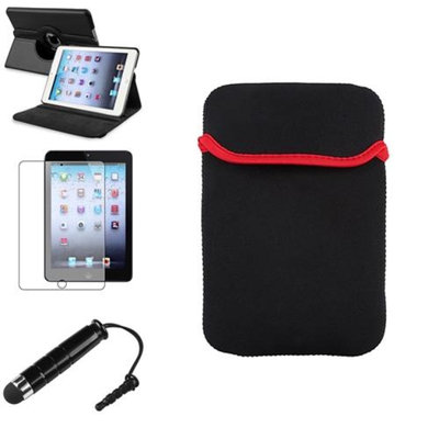 Insten iPad Mini 3/2/1 Case, by INSTEN Black 360 Leather Case Cover+Mini Stylus/Protector for iPad Mini 3 2 1