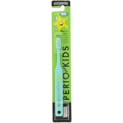 Dr.Collins Dr. Collins Perio Toothbrush for Kids, Green (Pack of 6)
