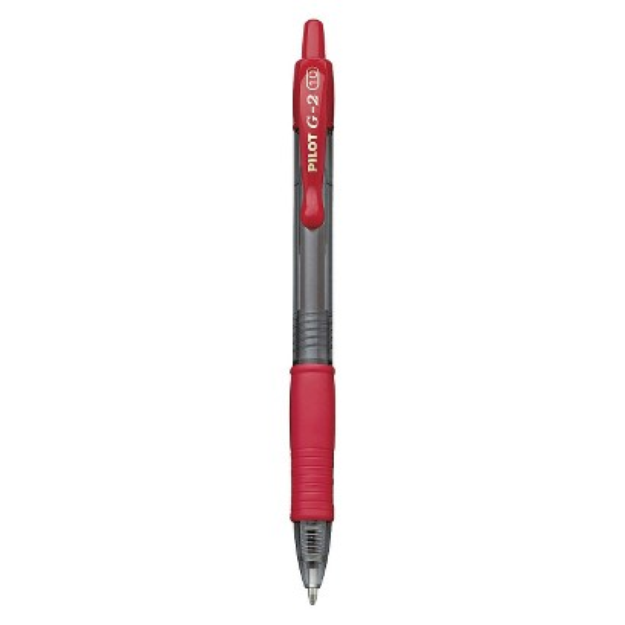Pilot G-2 Gel Ink Pen, 1.0mm Bold - Red Ink (12 Per Pack)