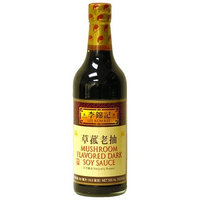 Lee Kum Kee Mushroom Flavored Dark Soy Sauce, 16.9-Ounce Glass Bottles (Pack of 2)
