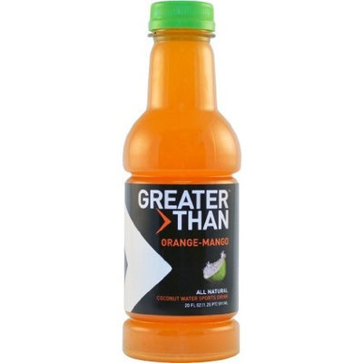 Greater Than Coconut Water Sports Drink, Orange-Mango, 20-Ounce Bottles (Pack of 12)