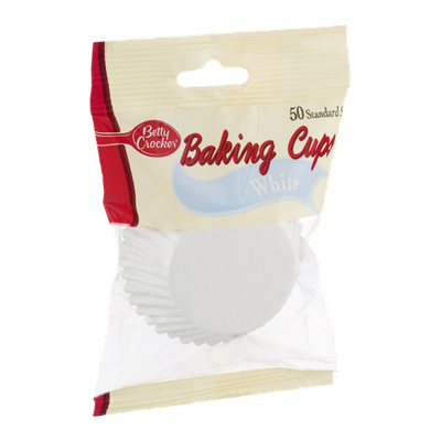 Betty Crocker Baking Cups White Standard Size - 50 CT