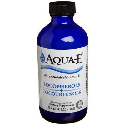 Aqua-E Water-Soluble Vitamin E; Tocopherols & Tocotrienols; 8 fl oz (237 ml) Glass Bottle