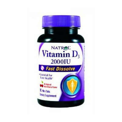 Natrol Vitamin D3 Wild Cherry 2000 IU 90 Mini Tablets