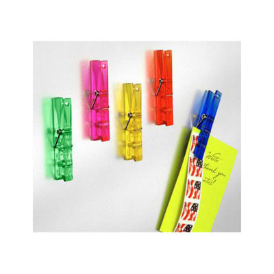 Spectrum Diversified Neo Magnet Large Memo Clip Clothes Pin (Set of 5)