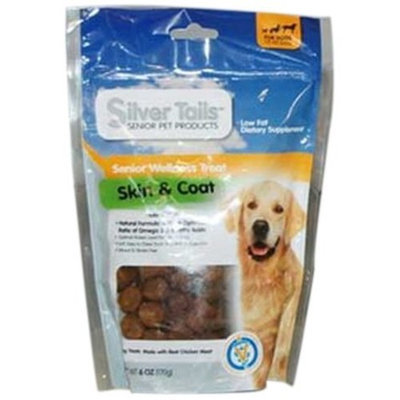 Silver Tails Natural Smoke Skin and Coat Wellness Dog Soft Chew Treats, 6-Ounce