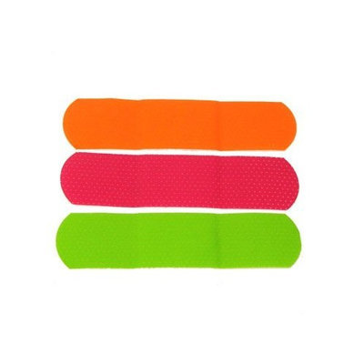 First Aid Neon Band Aid Bandages Water Resistant 40pc Pack 72x19mm