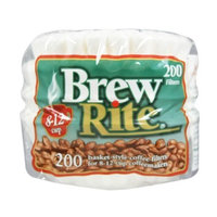 Brew Rite Basket Coffee Filters, 8-12 Cup, White Paper, 200-Count Bags (Pack of 12)