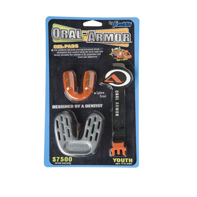 Franklin Sports Gel Mouthguard with Strapping System, Youth