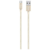 Belkin MIXIT↑ Metallic Micro-USB to USB Cable - USB for Smartphone, Tablet, Computer - 4 ft - 1 x Type A Male USB - 1 x Male Micro USB - GoldShow More + - F2CU021bt04-GLD
