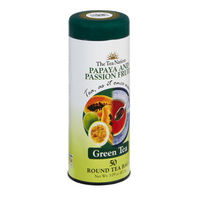 The Tea Nation Papaya and Passion Fruit Green Tea Bags - 50 CT