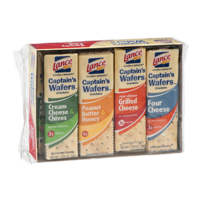 Lance Captain's Wafers Crackers Variety Pack - 8 CT