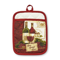 Franco Manufacturing Essential Home Pot Holder Mitt - Live Laugh Love