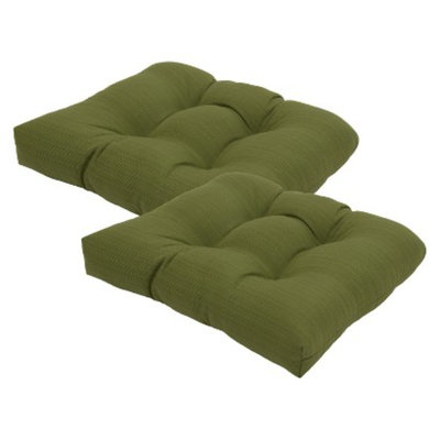 Threshold 2-Piece Outdoor Tufted Seat Cushion Set - Green