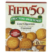 Fifty 50 Fifty-50 Coconut Cookies, 7-Ounce Boxes (Pack of 6)
