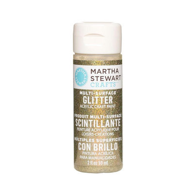 Martha Stewart Glitter Acrylic Craft Paint 2oz-Florentine Gold
