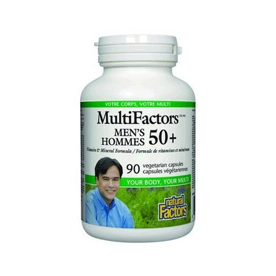 Natural Factors Multifactors Men's 50+ Veg-Capsules, 90-Count