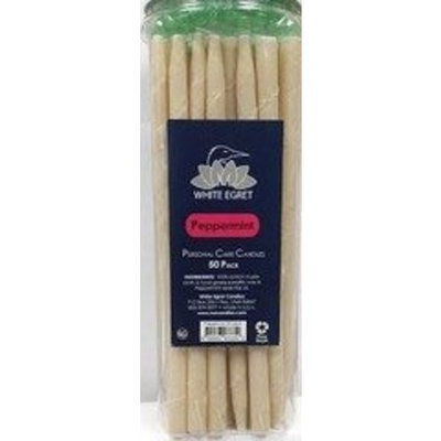 White Egret Earomatherapy White Egret Candles, Peppermint, 50 candles