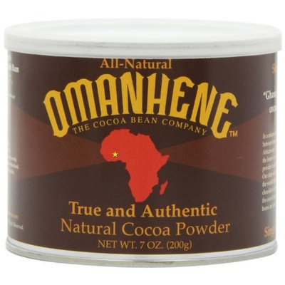Omanhene All Natural, Single Origin Cocoa Powder, non-alkalized, 7 Ounce Canister (Pack of 4)