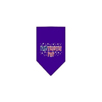 Ahi Pawtriotic Pup Screen Print Bandana Purple Large