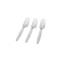 Fineline Settings 2503-BO Flairware Full Size Extra Heavy Cutlery Fork - Boxed- Bone