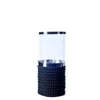 Rojo 16 BO93S 8.5 x 8.5 x 19 in. Amalfitana Black Rope Base Hurricane Small