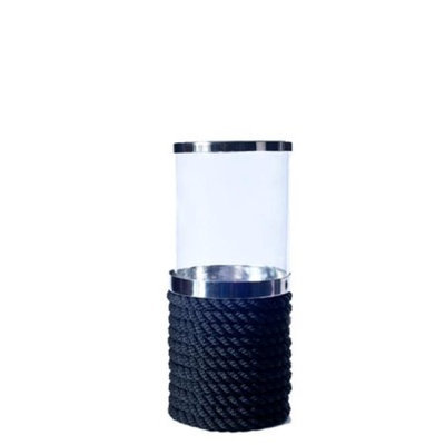 Rojo 16 BO93S 8.5 x 8.5 x 19 in. Amalfitana Black Rope Base Hurricane Small