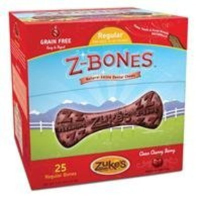 ZUKE'S PERFORMANCE PET NUTRITION 134083 25 Count Z-Bone Medium Cherry Berry Display Box, Medium
