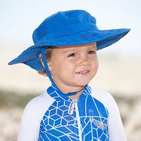 Sun Protection Zone Kids' UPF 50+ Safari Sun Hat, Blue Sharks, Uv Sun Protective, Lightweight, Velcro Straps