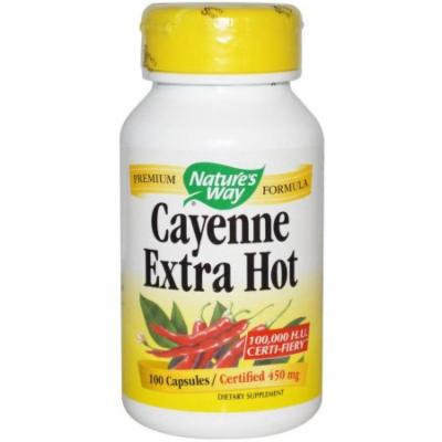 Nature's Way Cayenne, Extra Hot, 450 mg, Capsules, 100 CT