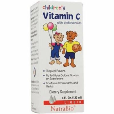 Natra Bio Children's Vitamin C, Tropical, 4 OZ