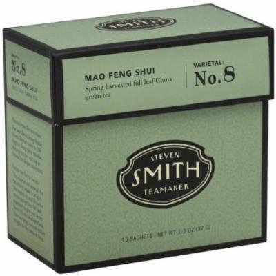 Smith Teamaker Green Tea, Mao Feng Shui, Sachets, 15 CT (Pack of 6)