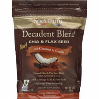 Spectrum Essentials Chia & Flax Seed, with Coconut & Cocoa, 12 OZ