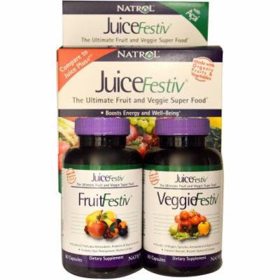 Natrol JuiceFestiv Dietary Supplement Capsules, 60+60