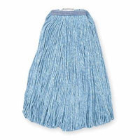 TOUGH GUY 1TYR5 Wet Mop, Sz 24 oz., Blue, Cut End