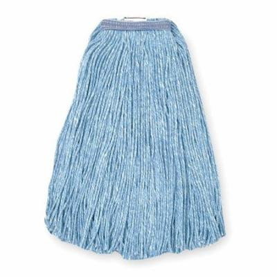 TOUGH GUY 1TYR5 Wet Mop, Sz 24 oz., Blue, Cut End